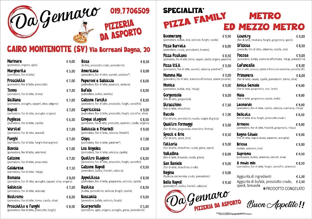 Menu_pizzeria da asporto da Gennaro_Cairo Montenotte_image_1