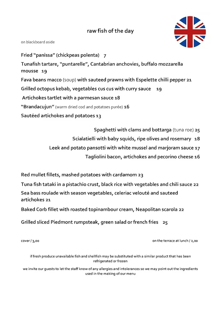 Menu_Amarea Ristorante Romolo Mare_Bordighera_image_1