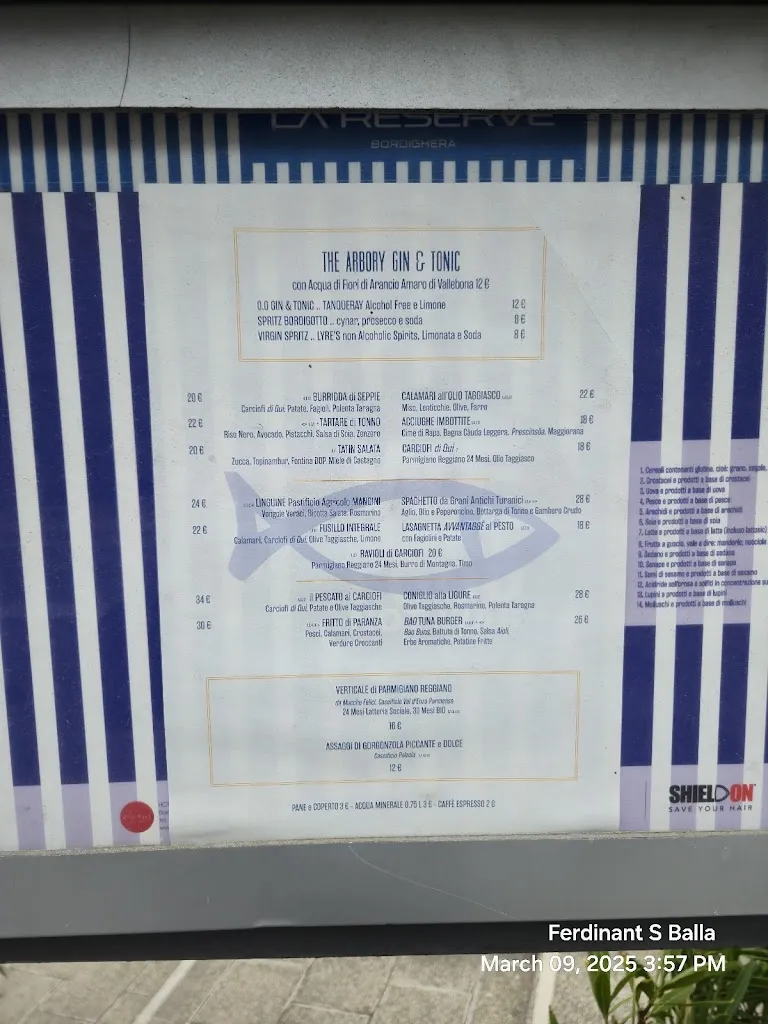 Menu_Ristorante La Reserve_Bordighera_image_1