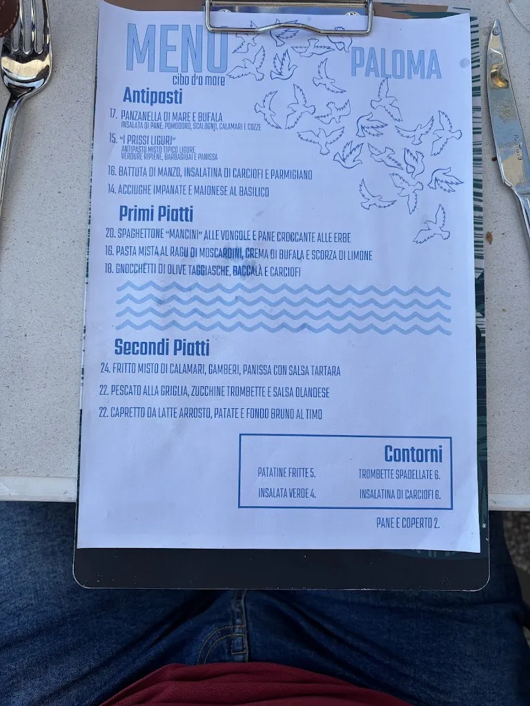 Menu_Bar Ristorante Bagni Paloma_Bordighera_image_1