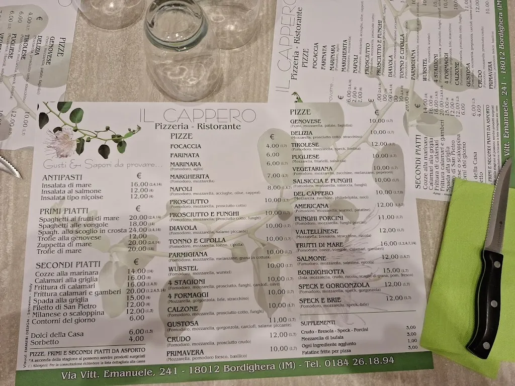 Menu_Pizzeria Il Cappero_Bordighera_image_1