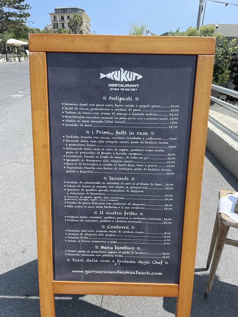 Menu_Kukua Beach Bordighera_Bordighera_image_2