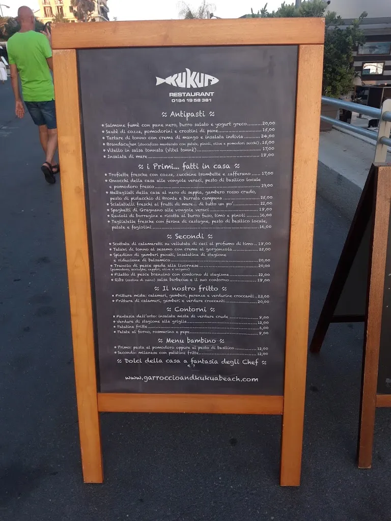 Menu_Kukua Beach Bordighera_Bordighera_image_3