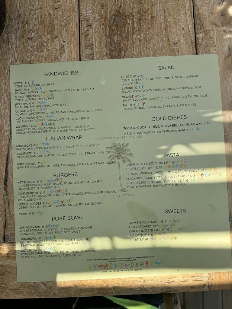 Menu_No Stress Team - Restaurant & Juices_Bordighera_image_1