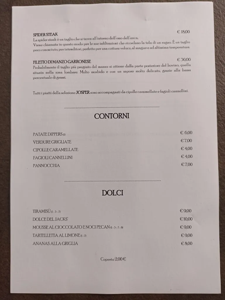 Menu_Jack's Braceria_Camogli_image_1