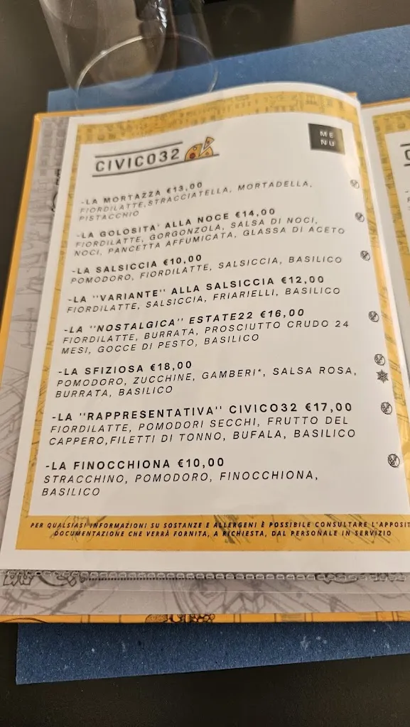 Menu_CIVICO 32 - Pizzeria Ristorante_Camogli_immagine_1