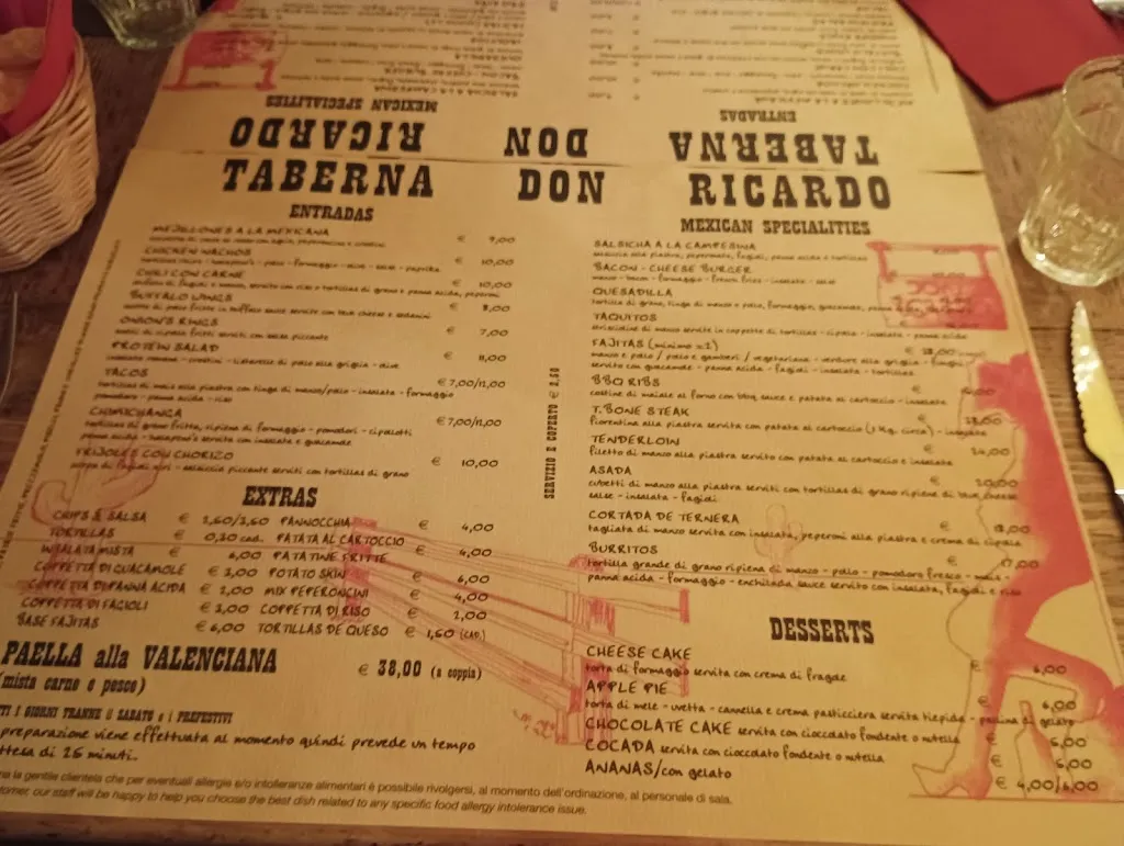 Menu_Taberna Don Ricardo_Camogli_immagine_1