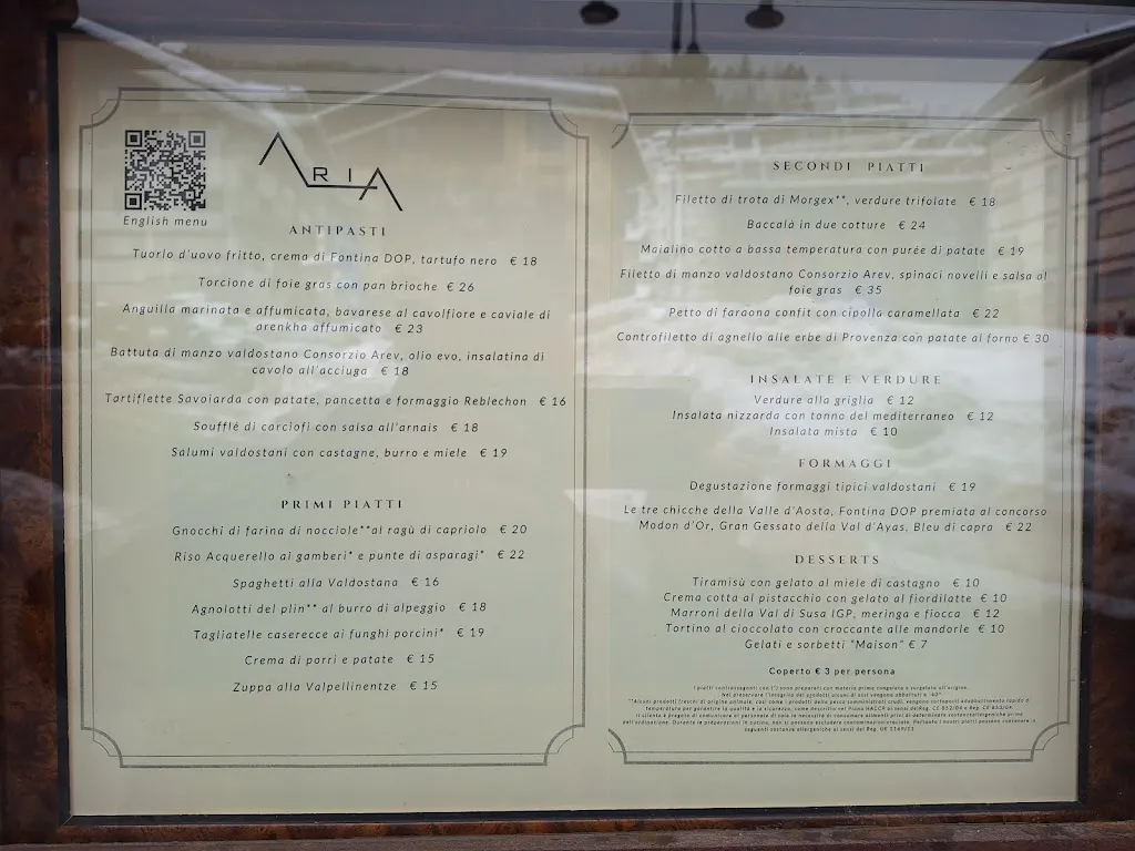 Menü_Ristorante Aria_Courmayeur_Bild_1