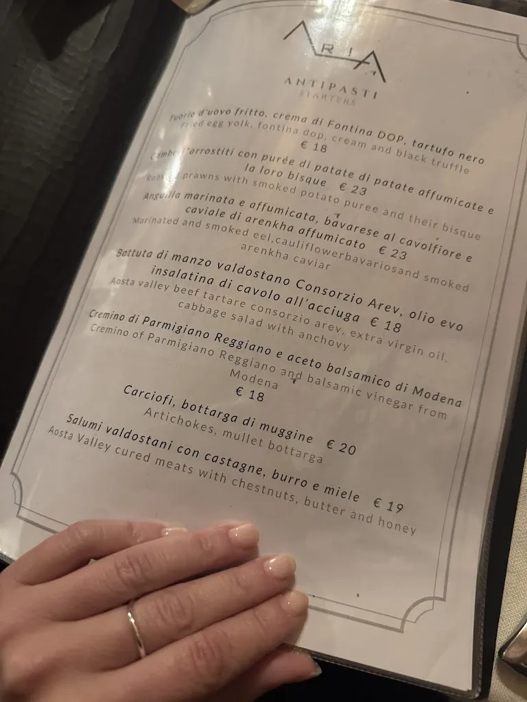 Menü_Ristorante Aria_Courmayeur_Bild_2
