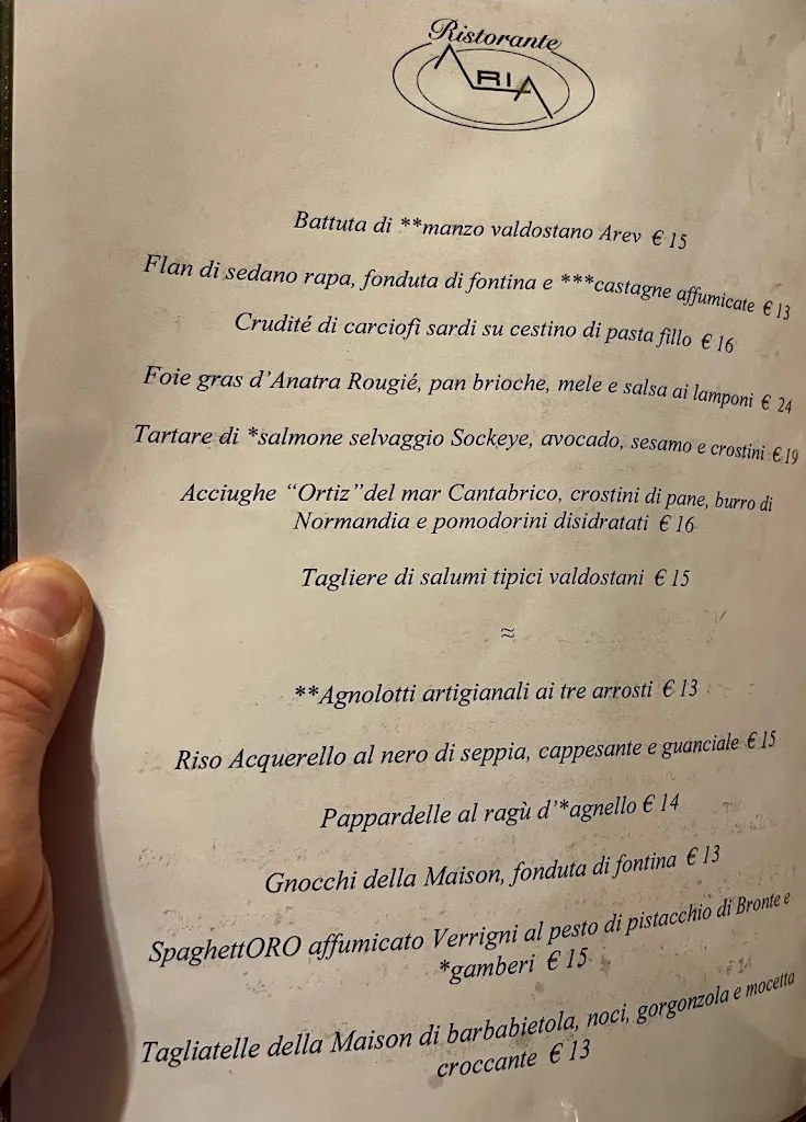 Menü_Ristorante Aria_Courmayeur_Bild_3