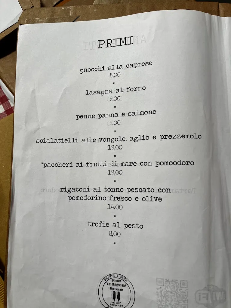 Menu_Le Anfore - Ristorante & pizzeria_Campochiesa_immagine_1