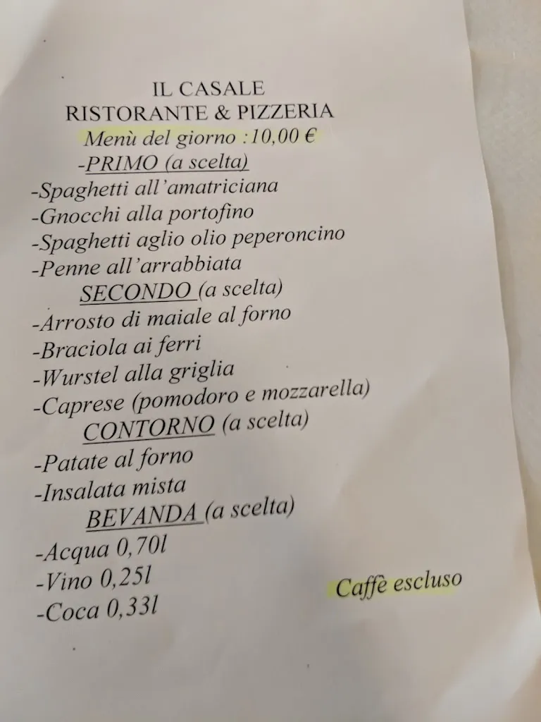 Menu_Il Casale - Ristorante Pizzeria_Carasco_image_1