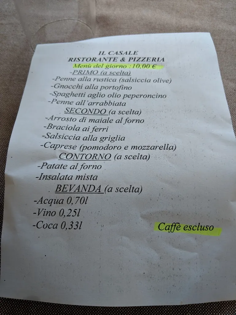 Menu_Il Casale - Ristorante Pizzeria_Carasco_image_2
