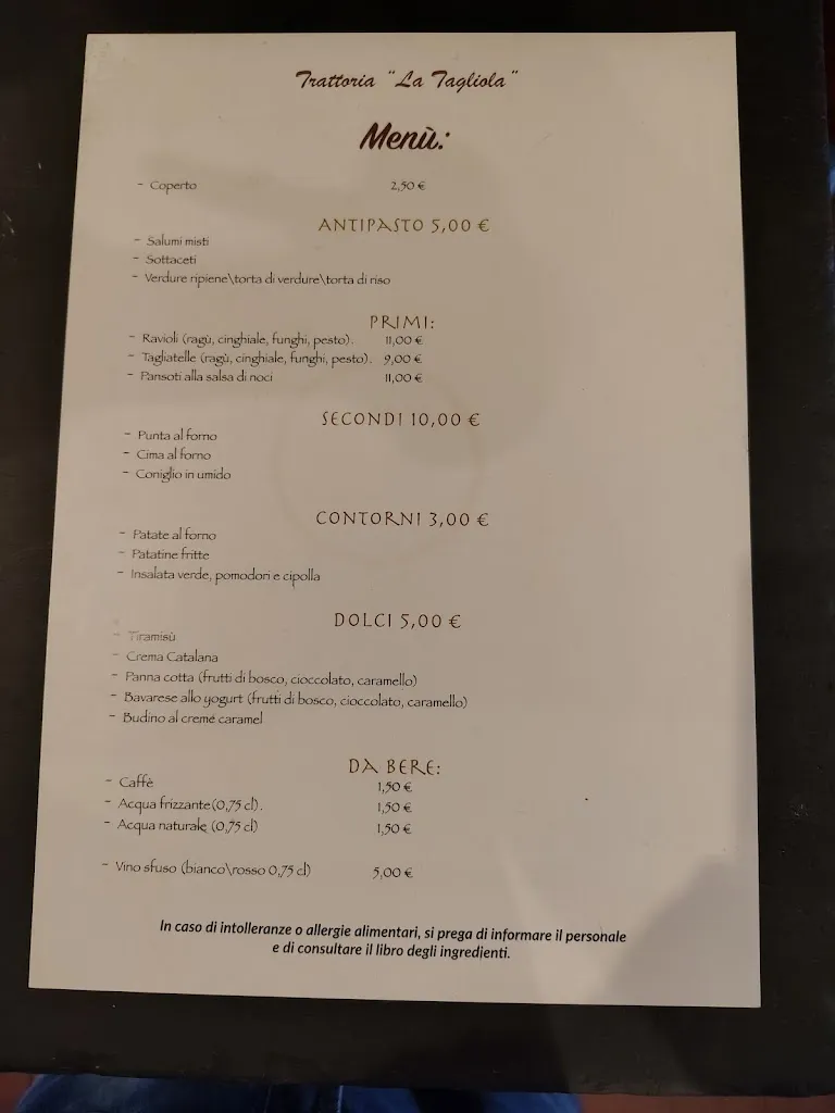 Menu_Trattoria La Tagliola_Carasco_image_1