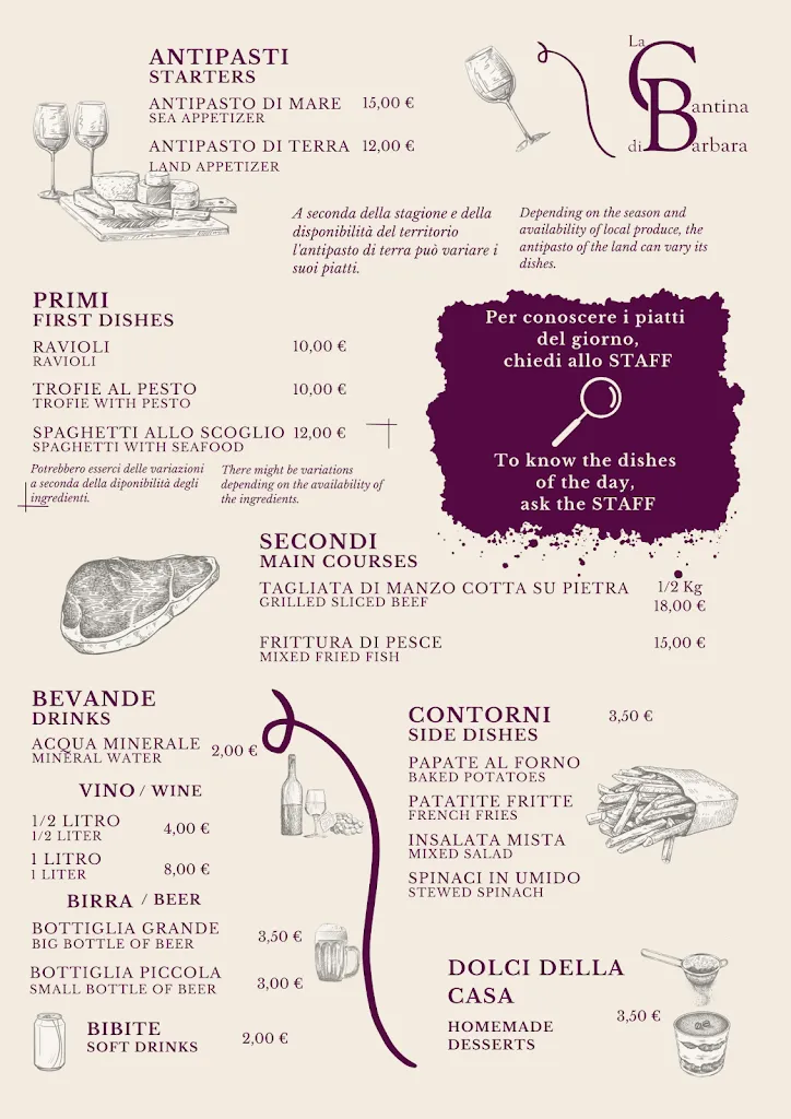Menu_Ristorante La Cantina di Barbara_Carrodano_image_1