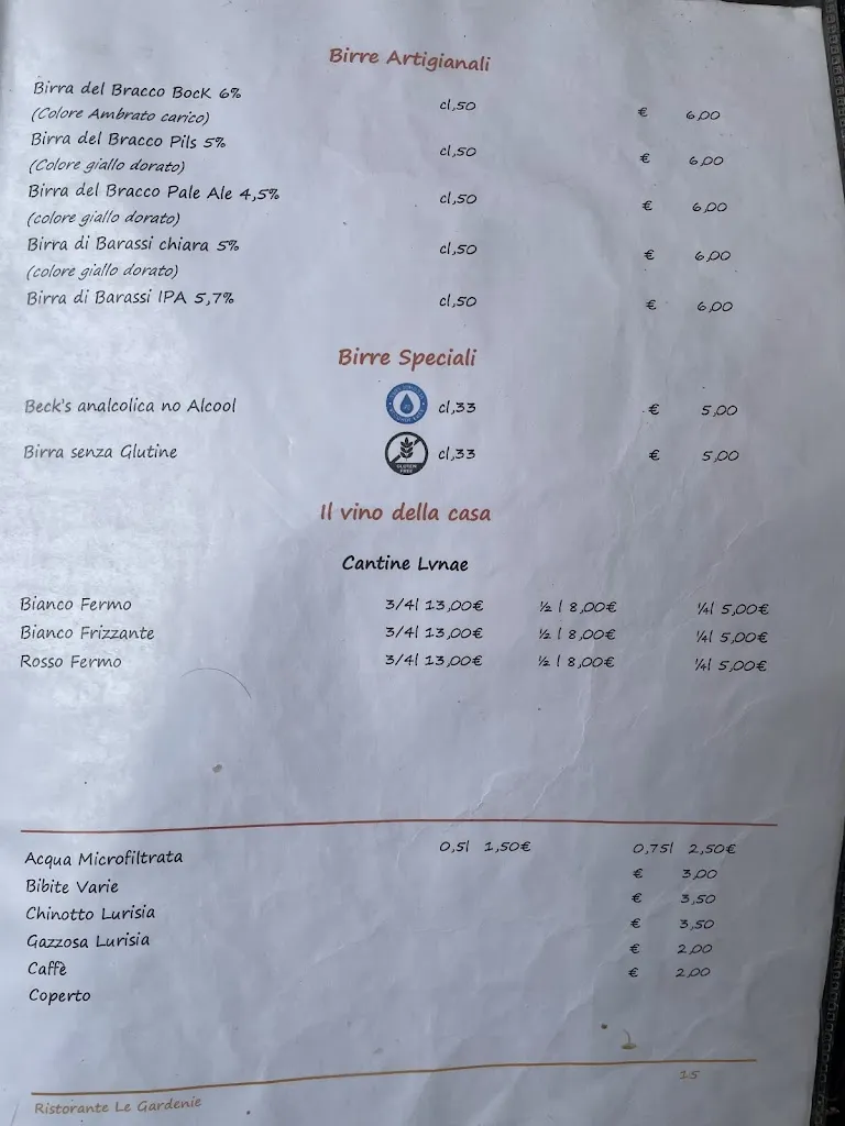 Menu_Le Gardenie - Pizzeria_Casarza Ligure_immagine_4