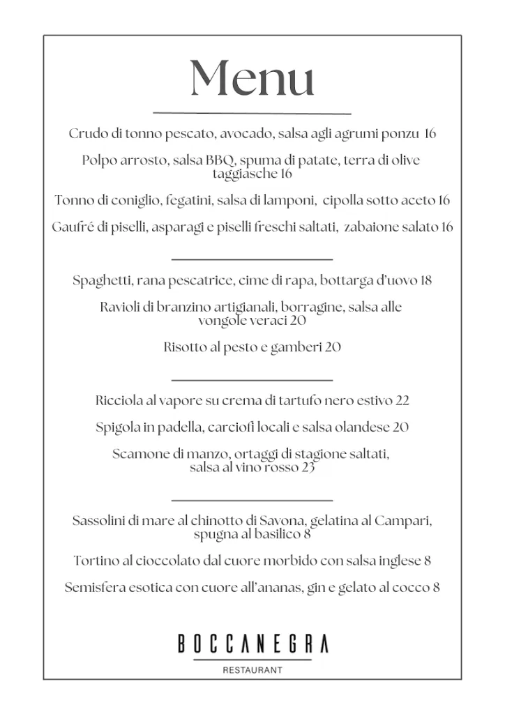 Menu_Boccanegra Restaurant_Celle Ligure_image_1
