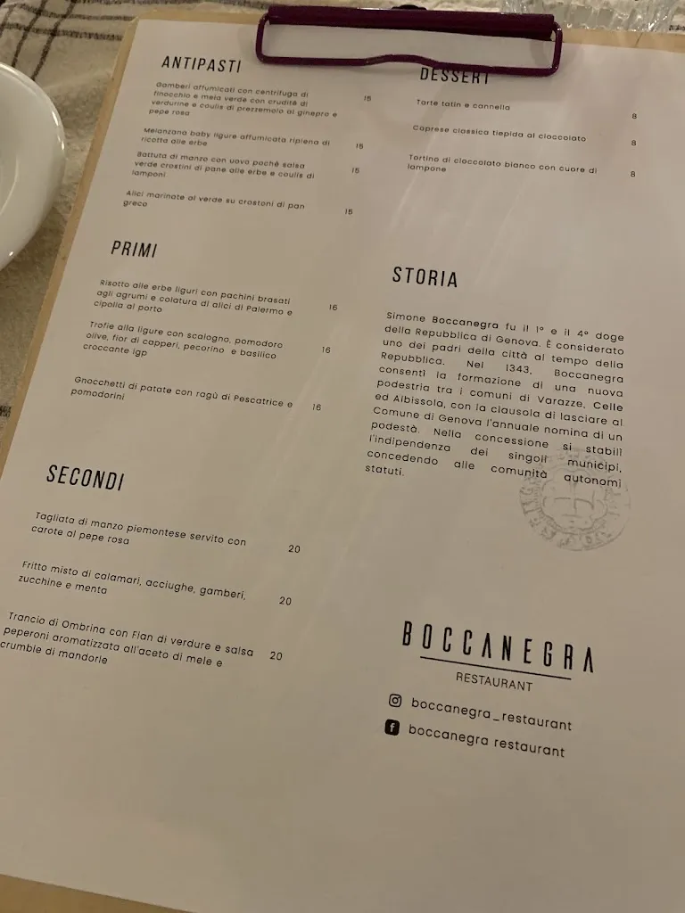 Menu_Boccanegra Restaurant_Celle Ligure_image_2