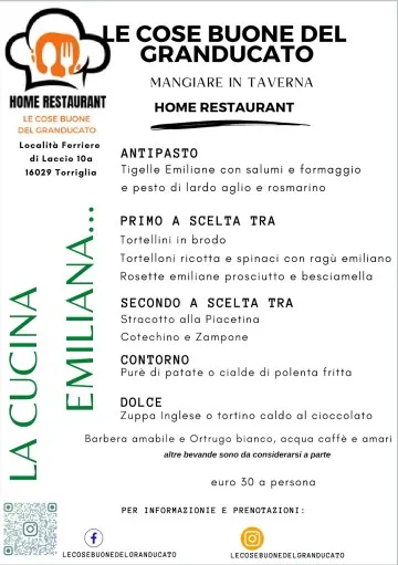 Menu_Le Cose Buone del Granducato HOME RESTAURANT MANGIARE IN TAVERNA_Davagna_image_2