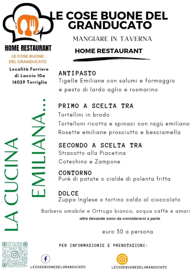 Menu_Le Cose Buone del Granducato HOME RESTAURANT MANGIARE IN TAVERNA_Davagna_image_3