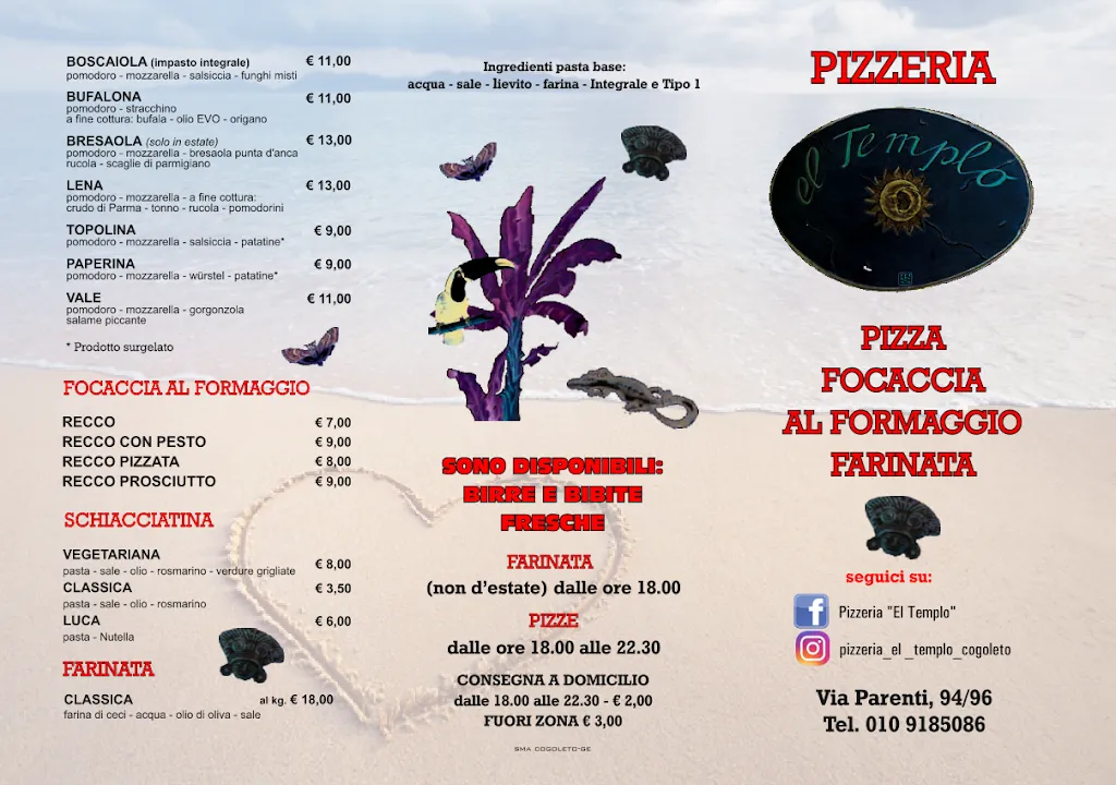 Menu_El Templo - Pizzeria_Cogoleto_image_1