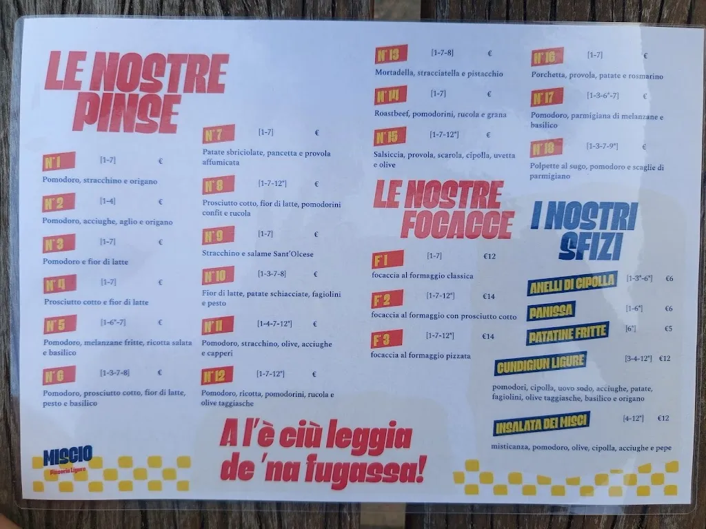 Menu_Miscio Pinseria Ligure_Cogoleto_image_2