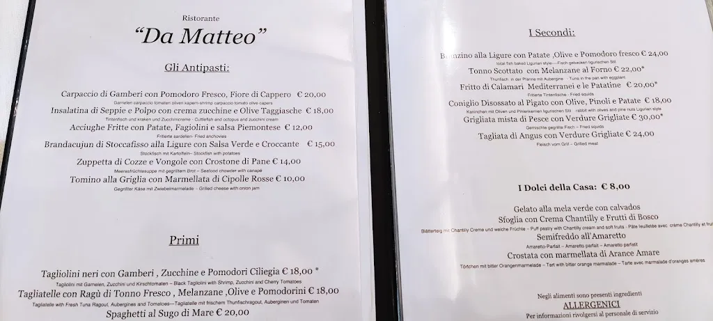 Menu_Ristorante Da Matteo Diano Marina_Diano Marina_image_1