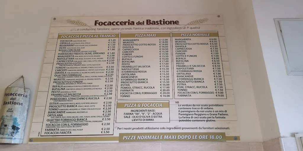 Menu_Focacceria Del Bastione_Laigueglia_immagine_2
