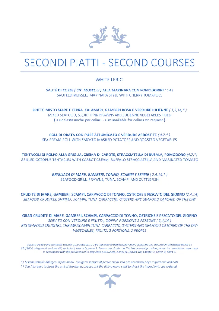 Menu_White Lerici restaurant & wine bar_Lerici_image_1