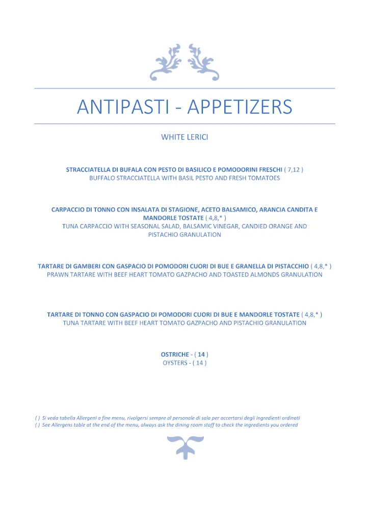 Menu_White Lerici restaurant & wine bar_Lerici_image_4