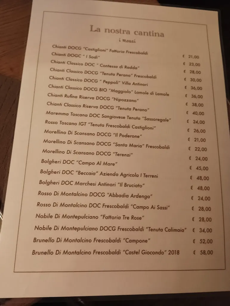Menu_Osteria del Toscano 