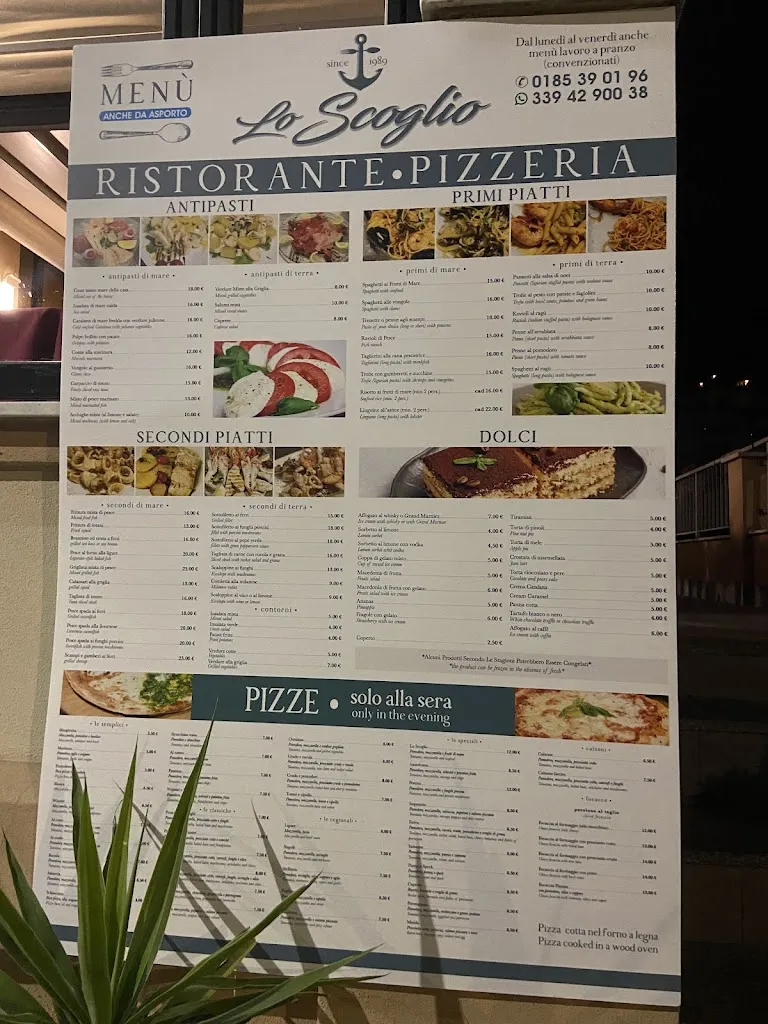 Menu_Lo Scoglio Pizza & Restaurant_Lavagna_image_1