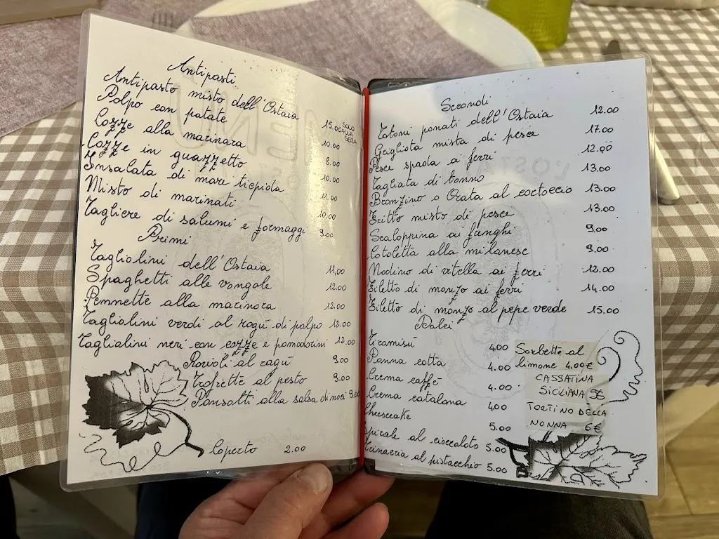 Menu_L'Ostaia Trattoria Gastronomia_Lavagna_immagine_2