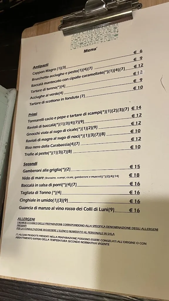 Menu_Osteria La Carabaccia_La Spezia_image_1