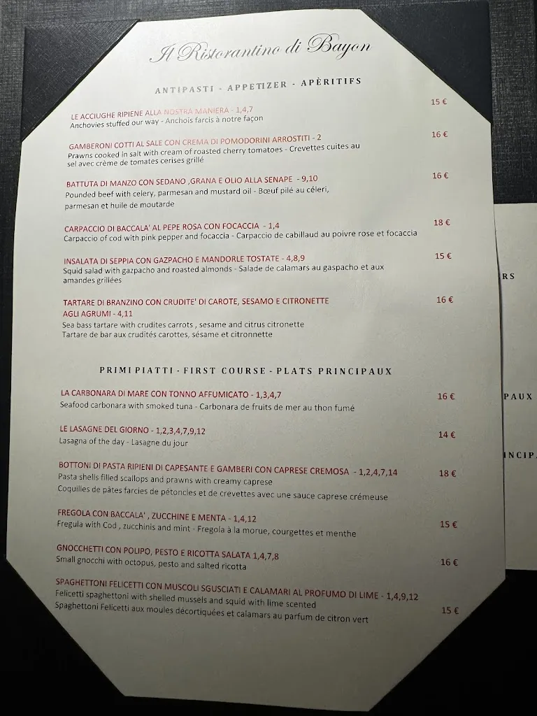 Menu_Il Ristorantino di Bayon_La Spezia_immagine_4