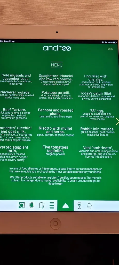 Menu_Andree restaurant_La Spezia_immagine_2