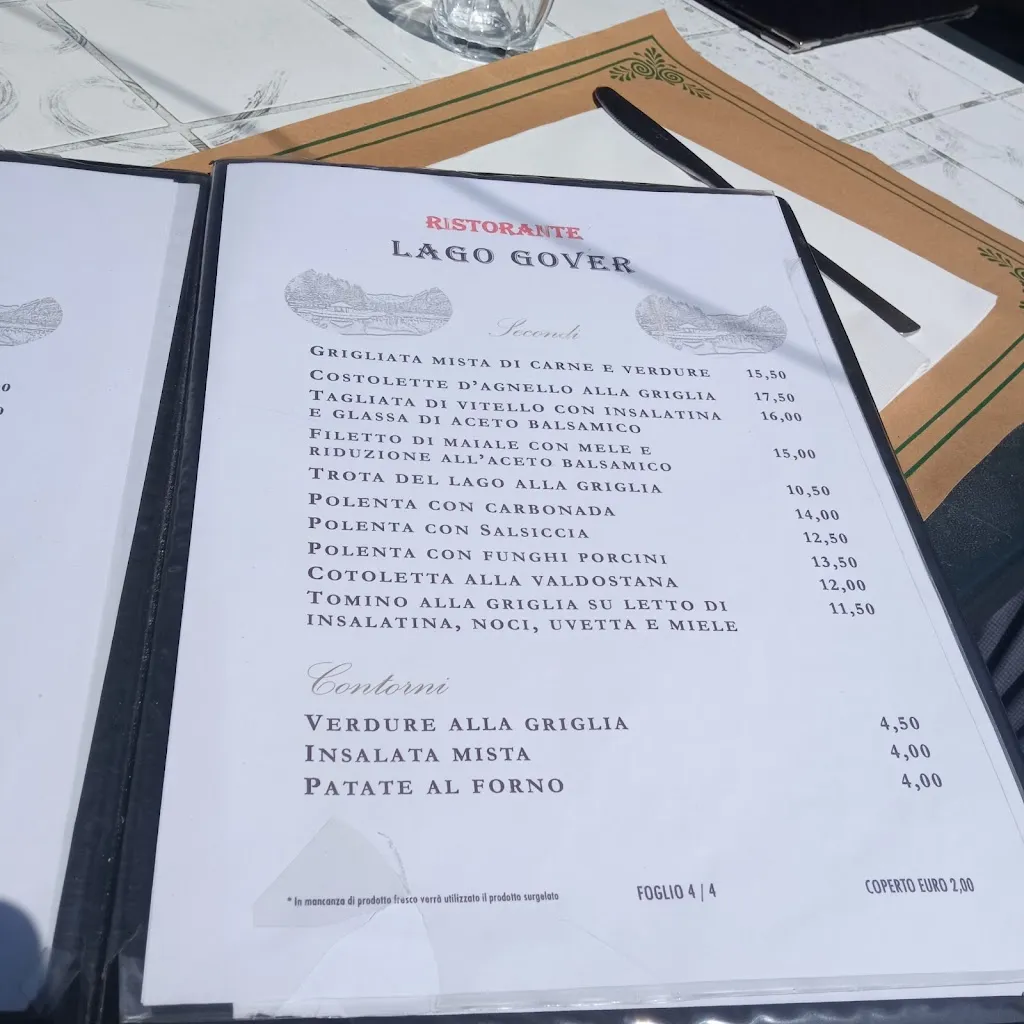 Menü_Bar Ristorante Lago Gover_Gressoney-Saint-Jean_Bild_4