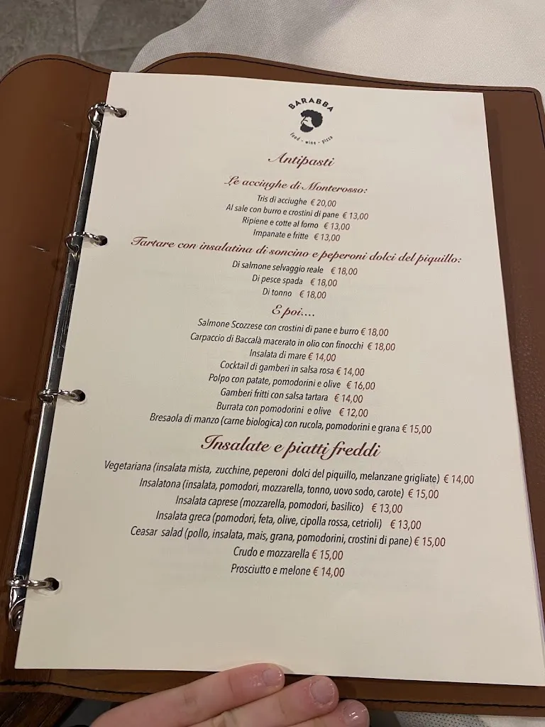 Menu_Barabba In White_Monterosso al Mare_image_4