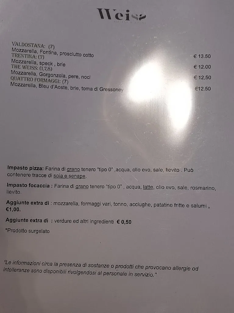 Menu_The Weiss - Bistrot & Rooms_Gressoney-Saint-Jean_image_1