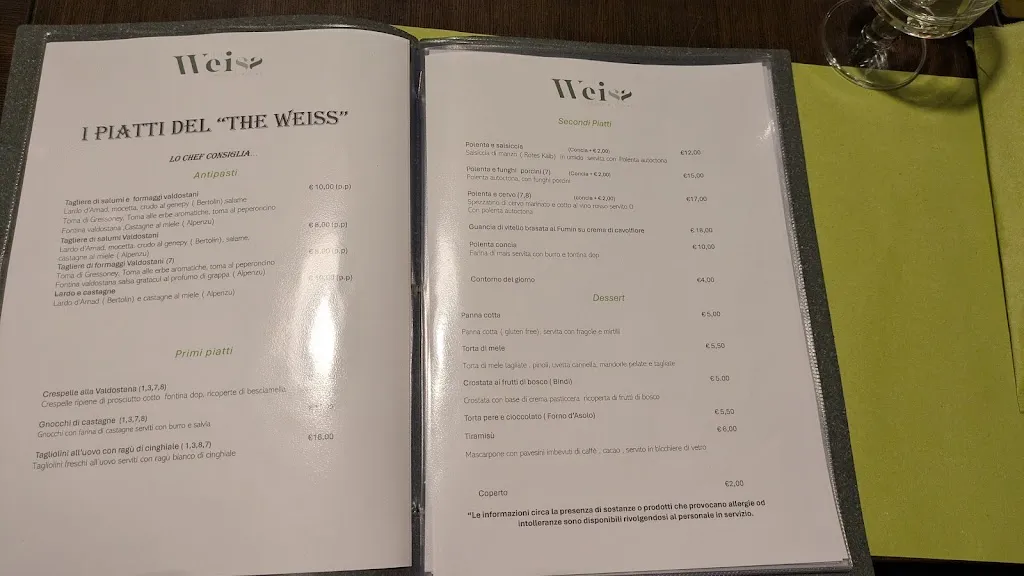 Menu_The Weiss - Bistrot & Rooms_Gressoney-Saint-Jean_image_2