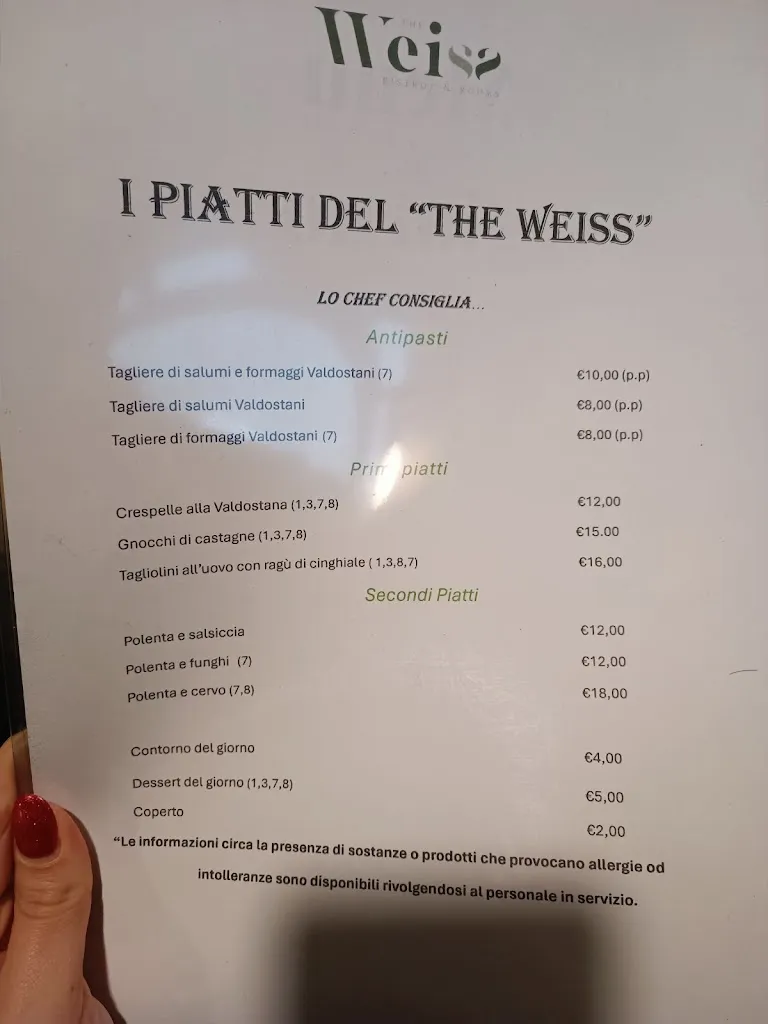 Menu_The Weiss - Bistrot & Rooms_Gressoney-Saint-Jean_image_4