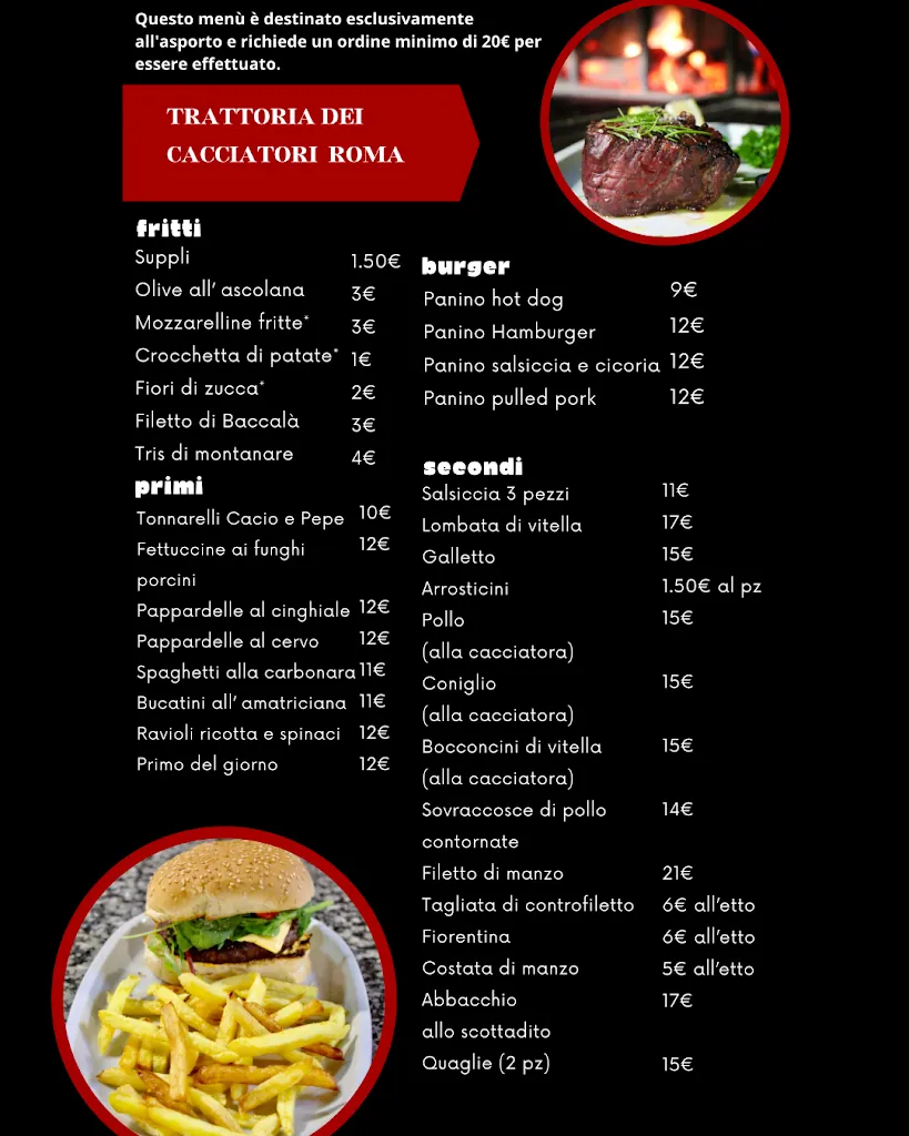 Menu_Trattoria Dei Cacciatori Roma_Osteria dei Cacciatori-Stella_image_1