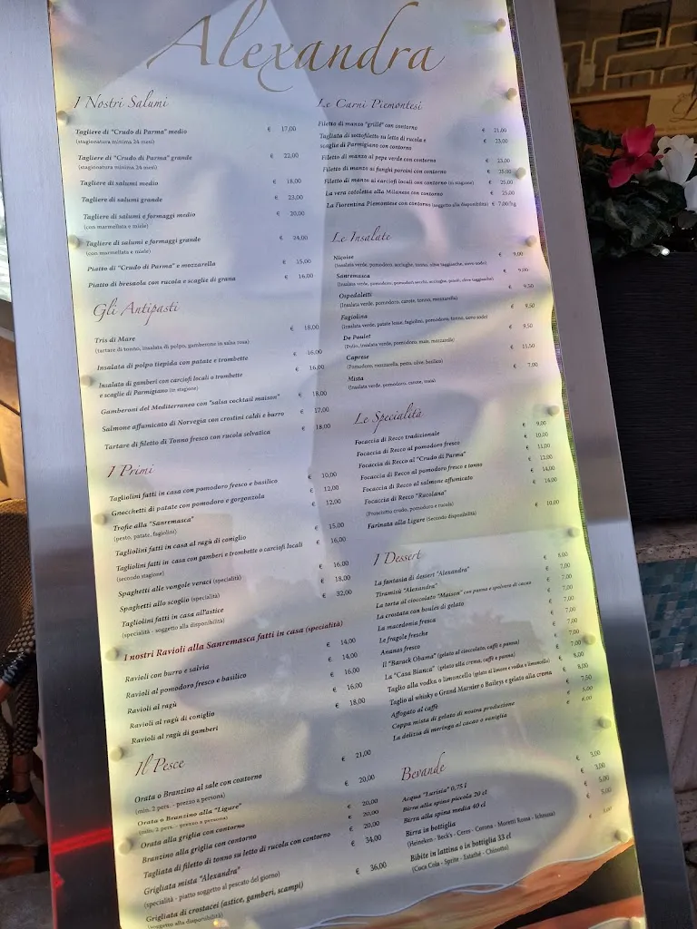 Menu_Restaurant Bar Gelateria Alexandra_Ospedaletti_image_1