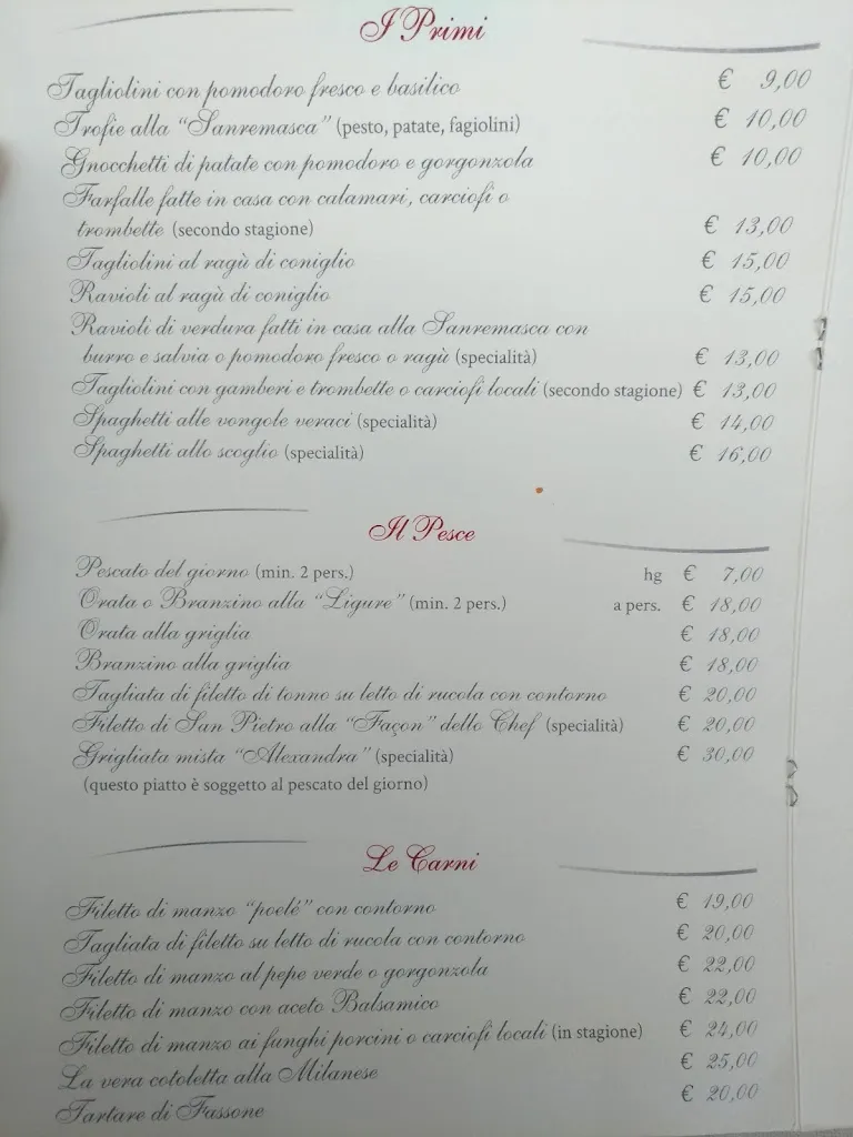Menu_Restaurant Bar Gelateria Alexandra_Ospedaletti_image_2