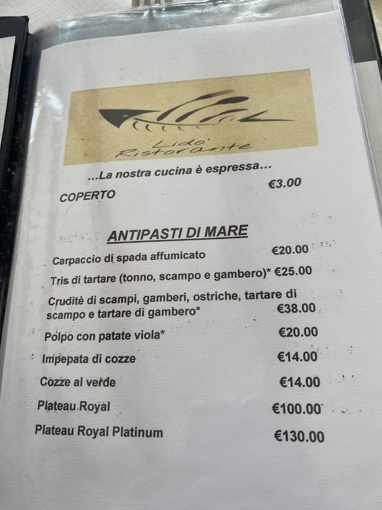 Menu_Lido' Ristorante_Pieve Ligure_image_1