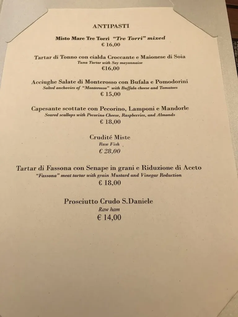 Menu_Trattoria Tre Torri_Portovenere_image_2