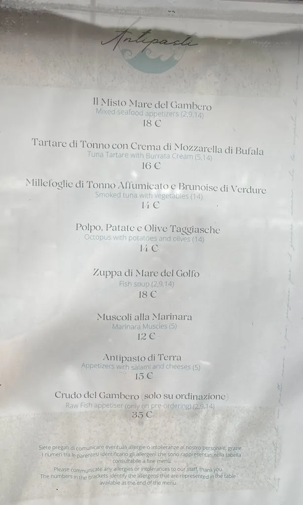 Menu_Ristorante Il Gambero_Portovenere_image_3