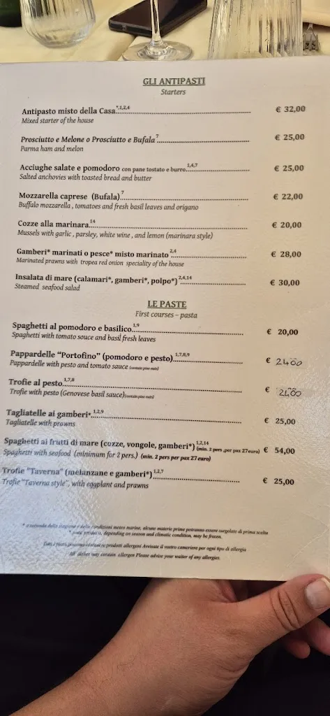Menu_Ristorante Taverna del marinaio_Portofino_immagine_3