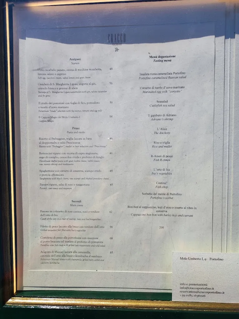 Menu_Ristorante Cracco Portofino_Portofino_image_1
