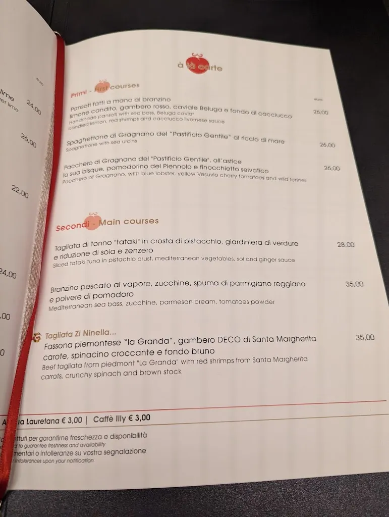 Menu_Zi’ Ninella Ristorante Gourmet_Portofino_image_2